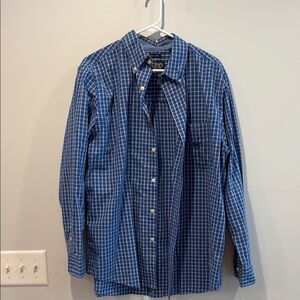 Chaps Blue Casual Button Down Shirt